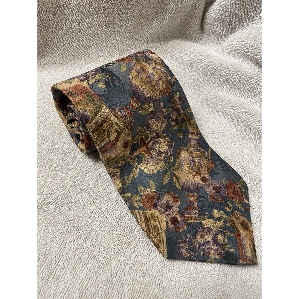Villa Bugatti Multicolored Tie 100% Silk‎